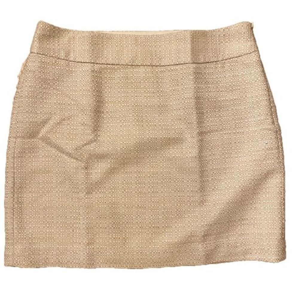 Banana Republic Tweed Skirt -10 tan /cream , cotton blend
